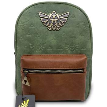 Nintendo The Legend of Zelda Leather 11" Mini Backpack - Green/Brown