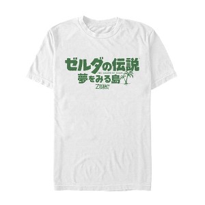 Men's Nintendo Legend of Zelda Link's Awakening Japanese Logo T-Shirt - 1 of 4