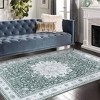 Medallion Floral Rug,Vintage Distressed Low-Pile Non-Slip Indoor Carpet, Machine Washable Area Rug for Home, Office & Bedroom Decor - 2 of 4