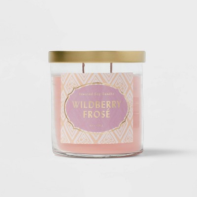 15.1 oz Lidded Glass Jar Candle Wildberry Frose - Opalhouse™