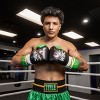 Title Boxing WBC Pro Fight Leather Lace Up Gloves - Black/Green - image 4 of 4