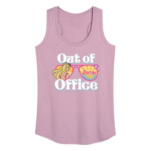 Women's - Barbie - Out of the Office Barbie Graphic Racerback Tank - 1 of 4