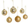 Kurt Adler 60-80MM Shiny and Matte Champagne Gold Glass Ball Ornaments, 20-Piece Set - 2 of 4