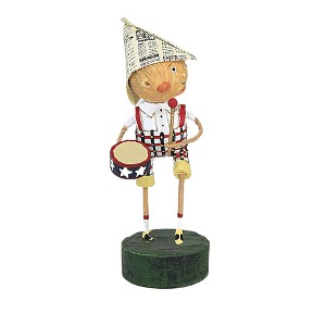 Lori Mitchell 5.5 Inch Little Patriotic Boy Patriotic Drum Marching Figurines - 1 of 3