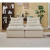 Airsurfer Black Modular Sofa, Soft Corduroy Fabric, Neck & Lumbar Pillows, 2-Seater Lounge Chair, for Reading or Living Room - 3 of 4