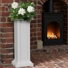 SEVOBAL Tall Planter Decorative Plant Pedestal Stands Garden Bed Outdoor Indoor Spaces Plant Holder Wedding Party Festival, Gray, 13.98"*13.98"*36.02" - 2 of 4