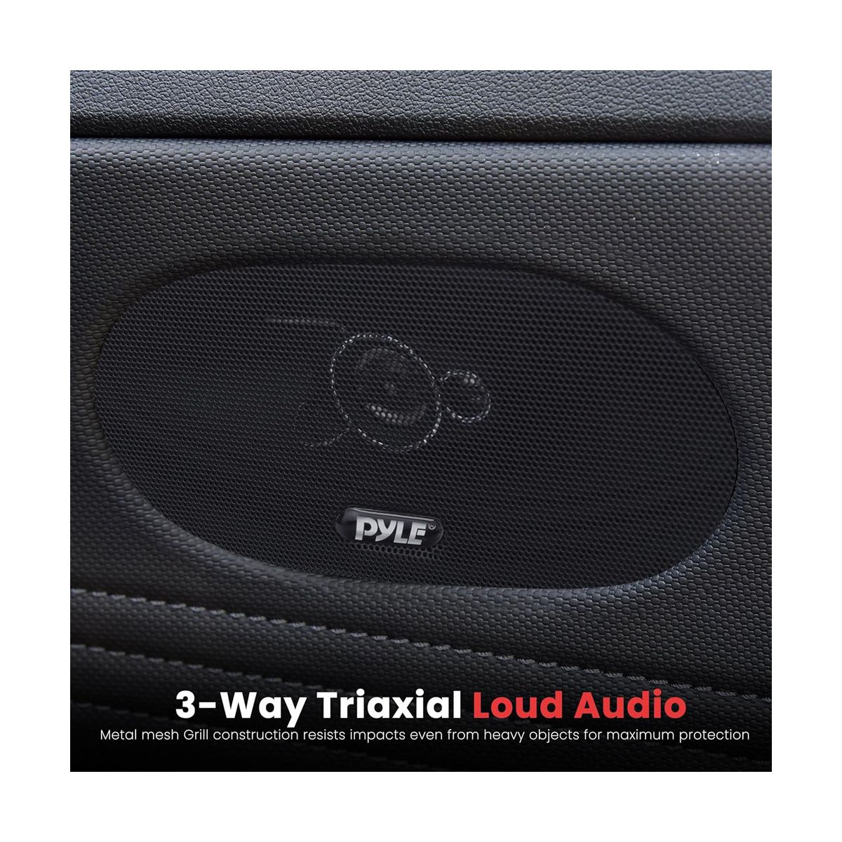 Three-Way 4" x 10" Triaxial Loudspeakers for Powerful Sound with Neodymium Midrange, Piezo Tweeter, 300W MAX, 4 Ohm, Pair - thumbnail 2