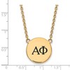 Black Bow Jewelry 14k Yellow Gold Plated Sterling Silver Alpha Phi Greek Life Necklace 18 Inch - 2 of 4