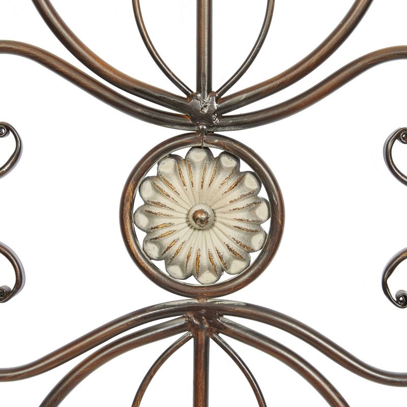 Metal Scroll Ornate Wall Decor with Black Frame Brown - Olivia &#38; May, 4 of 9
