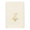 Linum Home Textiles 100% Turkish Cotton MONICA Gold Thread 3PC Embellished Towel Set - 4 of 4