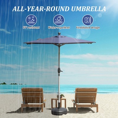 Vynxaria Rectangle Patio Umbrella - Crank Lift & Tilt Function for Ultimate Shade Control