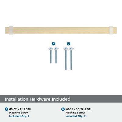 Overton 10-1/16 inch Brushed Nickel and Gold Bar Pull