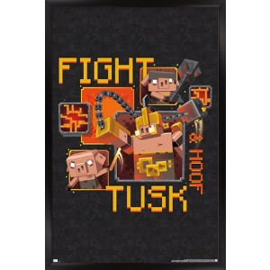 Trends International Minecraft: Legends - Fight Tusk & Hoof Framed Wall Poster Prints - 1 of 4