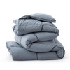 Peace Nest Light&All-Season Warmth White Goose Feather Down Comforter Duvet Dark Gray - image 4 of 4