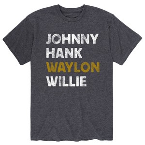 Men's - Instant Message - Johnny Hank Waylon Willie Short Sleeve Graphic T-Shirt - 1 of 4