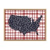 Kate & Laurel All Things Decor 18"x24" Gingham USA Framed Canvas by Sara Berrenson Natural - 2 of 4