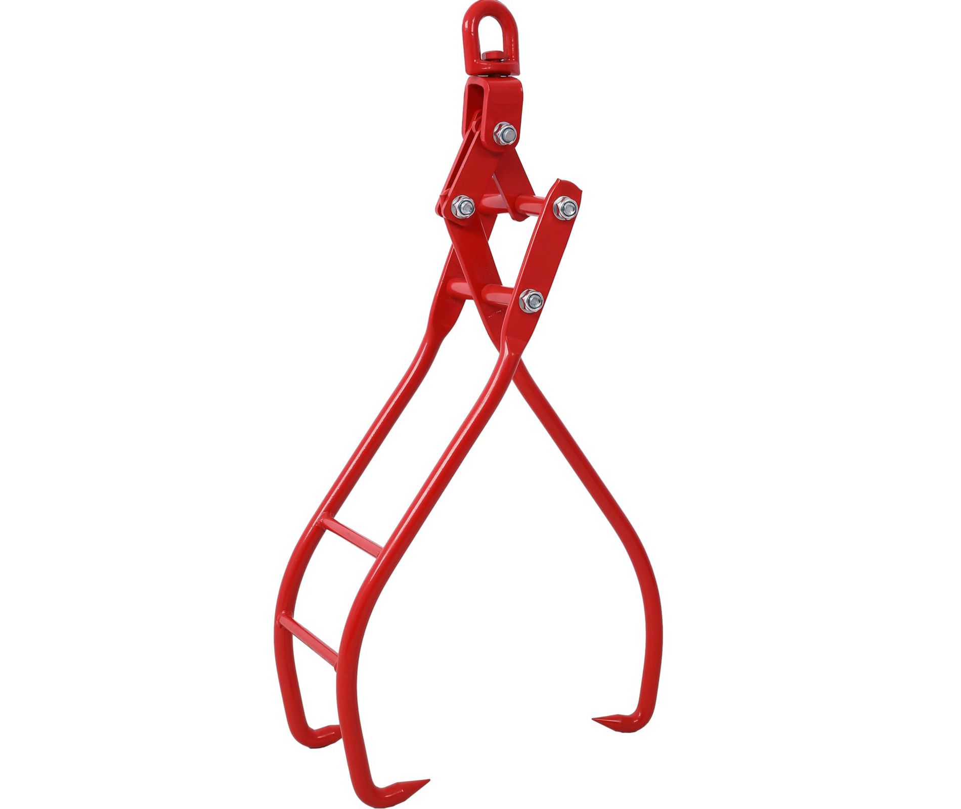 Timber Claw Hook, 36 inch 4 Claw Log Grapple for Logging Tongs, Swivel Steel Log Lifting Tongs, Claws Design with 3000 lbs Loading Capacity