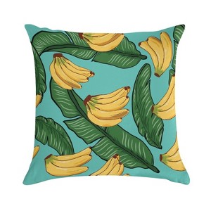 Yellow Bananas Leaves Pillow Covers 18x18 Decorative Throw Pillows Soft Square Cushion Covers for Couch Sofa Bedroom - 1 of 1