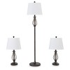 Signature Design by Ashley Brycestone Floor Lamp with 2 Table Lamps Brown/Beige: Metallic Base, 3-Way Switch, UL Listed - 2 of 4