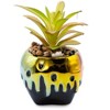 Silver Buffalo Disney Villains Poison Apple Mini Ceramic Planter with Artificial Succulent - 2 of 4