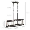 Rennnsan Mintra 36" W 5 -Light Dimmable Industrial Rectangle Kitchen Island Pendant in Bronze - 3 of 4