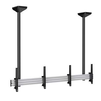Mount-It! Digital Signage Dual Screen Ceiling Mount, Fits 45 - 55 Display Screen with Cable Management and Anti-Theft Locking Hole
