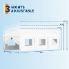 GustoWave Portable Outdoor 10x30 Ft Pop Up Canopy with 8 Sidewalls for camping - 2 of 4