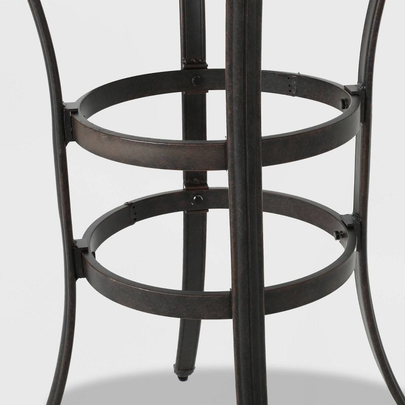 Alfresco Round Cast Aluminum Patio Bar Table - Bronze - Christopher Knight Home, 5 of 7