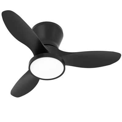 TALOYA 32 in. Indoor Black Small Ceiling Fan with Light and Remote and Quiet Reversible DC Motor, 3 CCT Light Kit