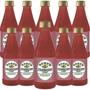 Rose’s Strawberry Syrup 10 Pack 12 OZ Bottle, | Perfect for Cocktails, Beverages, and Mixers - 1 of 4