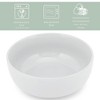 Elanze Designs Bistro Glossy Ceramic 7 inch Cereal Salad Bowls Set of 4, White - 2 of 4