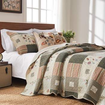 Sedona Quilt And Sham Set 3 Piece Multicolor by Greenland Home Fashion