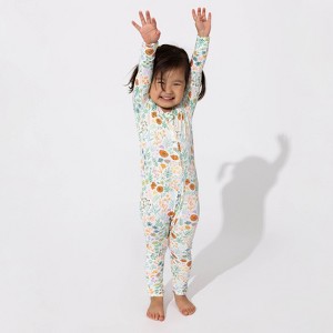 Bellabu Bear Baby Summer Floral Bamboo Convertible Footie - 1 of 3
