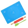 Unique Bargains Silicone Non-Stick Small Heat Resistant Wooden Handle Rolling Pins 3 Pcs - 3 of 4
