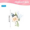 Unique Bargains Satin Rose Bloom Greenery Comfortable Wrist Strap Corsage For Party Wedding 6 Pcs - 2 of 4