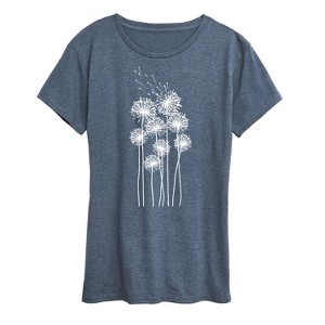 Women's - Instant Message - Tall Dandelions Short Sleeve Graphic T-Shirt - 1 of 4