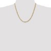 Black Bow Jewelry 4.5mm, 14k Yellow Gold, Open Concave Figaro Chain Necklace - 2 of 4