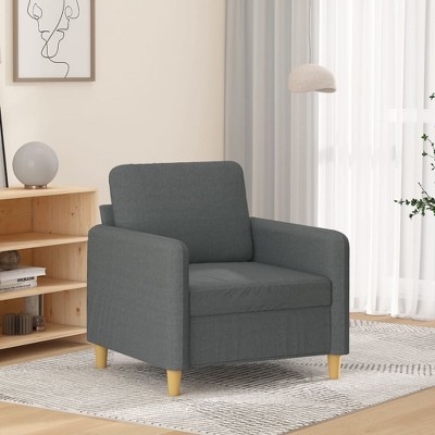 vidaXL Sofa Chair Dark Gray 23.6 in. Fabric