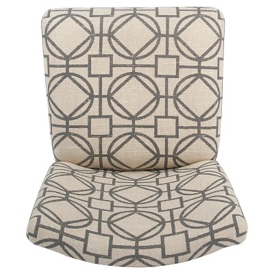 Elegant Gray Lattice 24" Wooden Counter Height Barstool