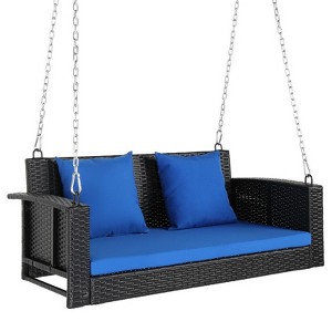 Karl Home 2-Person Wicker Outdoor Porch Swing - 1 of 4