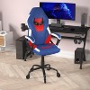 Flash Furniture Stone Ergonomic PC Office Computer Chair - Adjustable Red & Blue Designer Gaming Chair - 360° Swivel - Transparent Roller Wheels - 2 of 4