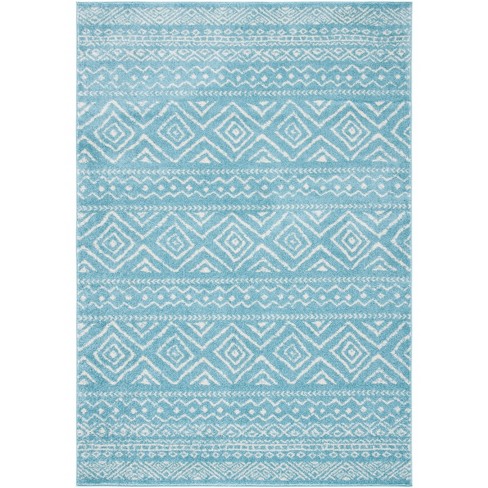 Tulum Tul267 Power Loomed Area Rug - Turquoise/ivory - 6'x9' - Safavieh ...