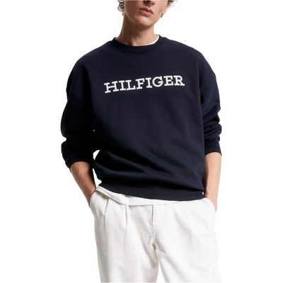 Tommy Hilfiger Mens Embroidered Monotype Pullover Sweater