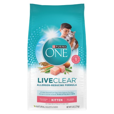 Purina One Liveclear Chicken Flavor Kitten Dry Cat Food - 5lbs : Target