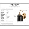 Urban Ambiance Luxury Vintage Wall Sconce 9''H x 5.5''W,  Olde Brass Finish,  Jacksonville Collection, UHP4314 - 3 of 4