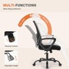 MAYEERTY Office Chair - No Wheels, Ergonomic Executive Sled Base Mesh Chair w/Comfy Arms & Lumbar Support for Home/Conf Room/Bedroom - 2 of 4