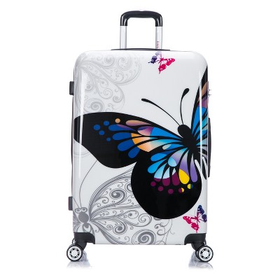InUSA Prints 28" Hardside Spinner Suitcase - Butterfly
