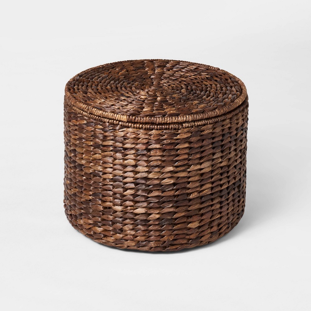 Photos - Pouffe / Bench Woven Storage Ottoman Espresso - Threshold™ designed with Studio McGee: Me