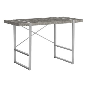 Monarch Specialties Computer Desk Home Office Laptop 48InchL Work Metal Laminate Grey Contemporary Modern - 1 of 3