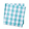 Design Imports  Cotton Check Napkin Set 6 Piece, Aqua, 20X20" - 3 of 4